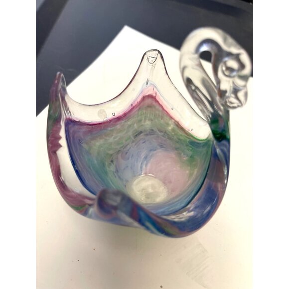 Lavorazione Murano Art Swan Italy Figurine Glass With label - Picture 1 of 6